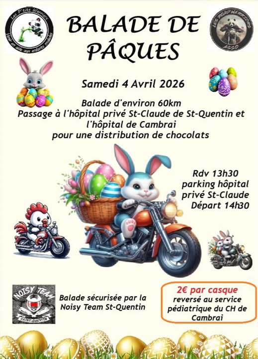 Balade de Pâques caritative au départ de St Quentin (02)